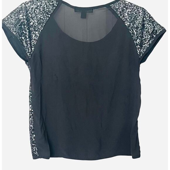 FOREVER 21 CAP SLEEVE PULL-OVER SCOOP NECKLINE BLOUSE, M, SMOKEY GREY - SEQUENCE - Picture 5 of 10